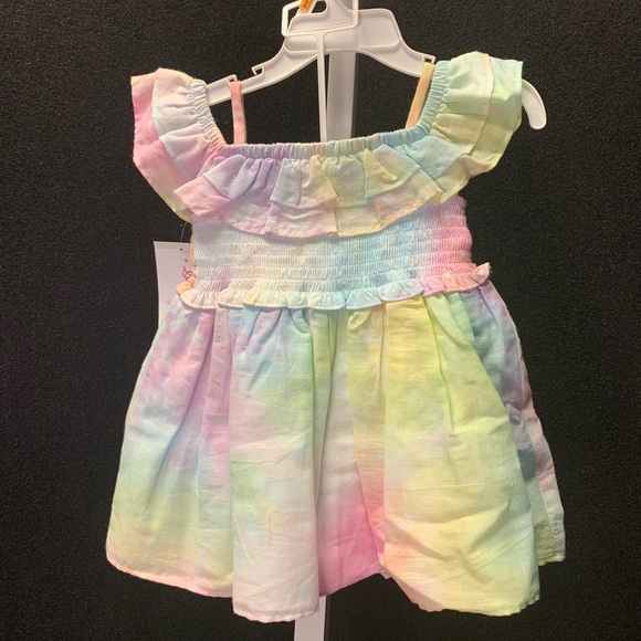 Off the Shoulder Tie Dye Dress - Picture 4 of 7